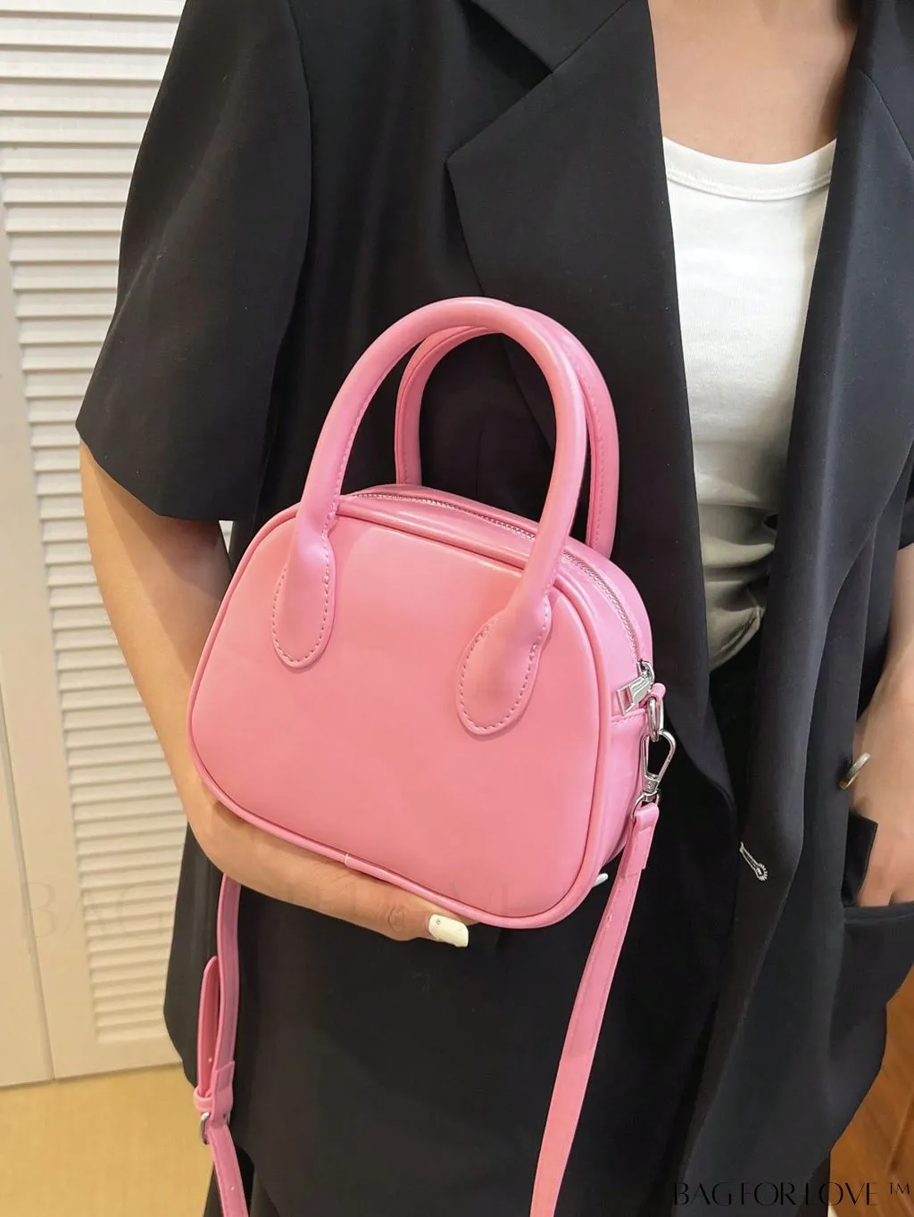 BagForLove - Compact Dual Handle Square Bag in Solid Color