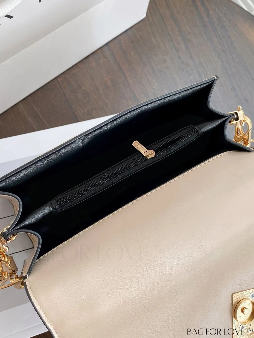 BagForLove - Compact Metallic Chain Flap Bag with Square Design