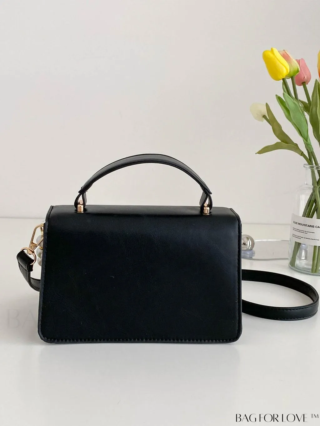 BagForLove - Compact Metallic Chain Flap Bag with Square Design