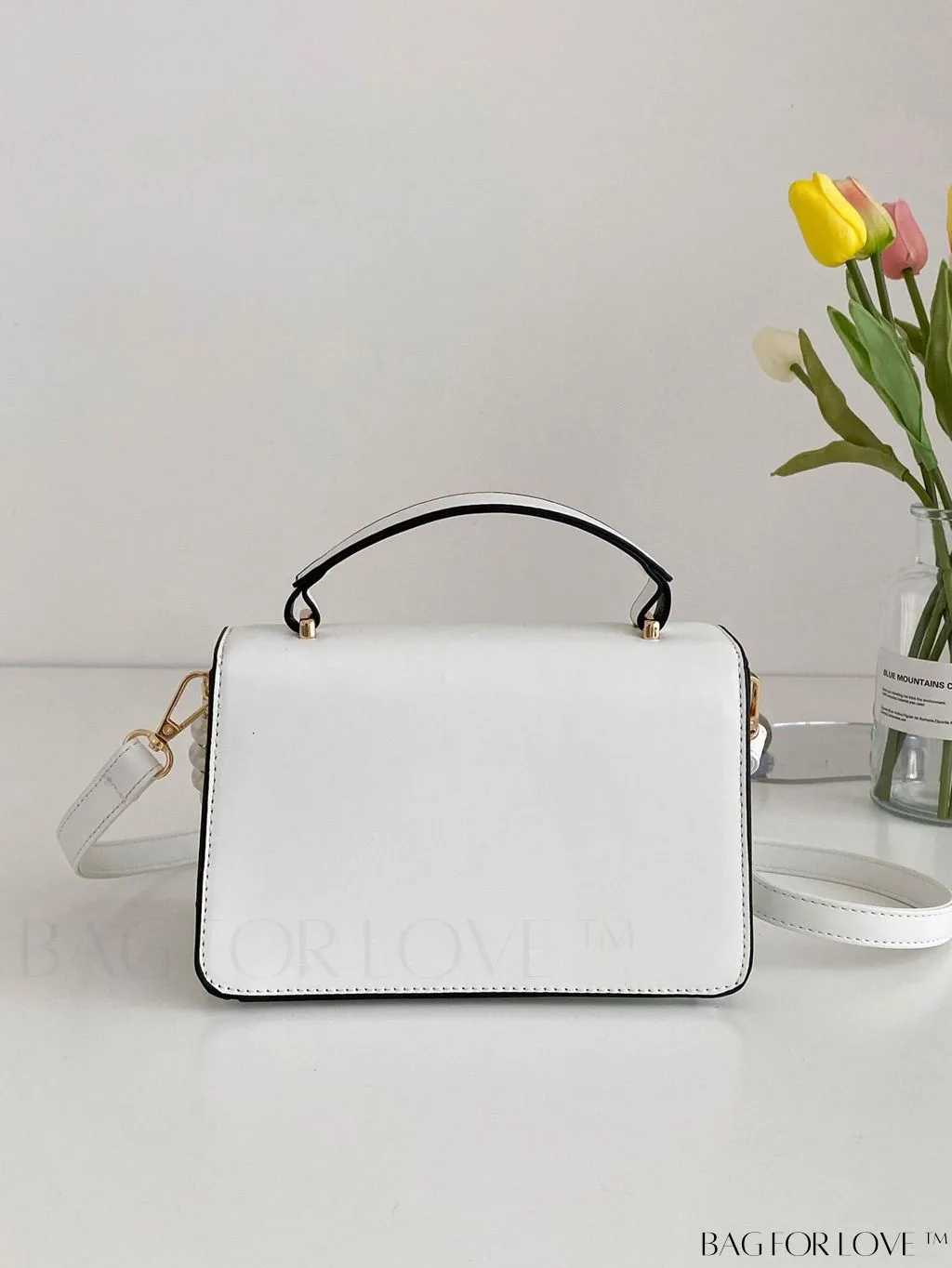 BagForLove - Compact Metallic Chain Flap Bag with Square Design