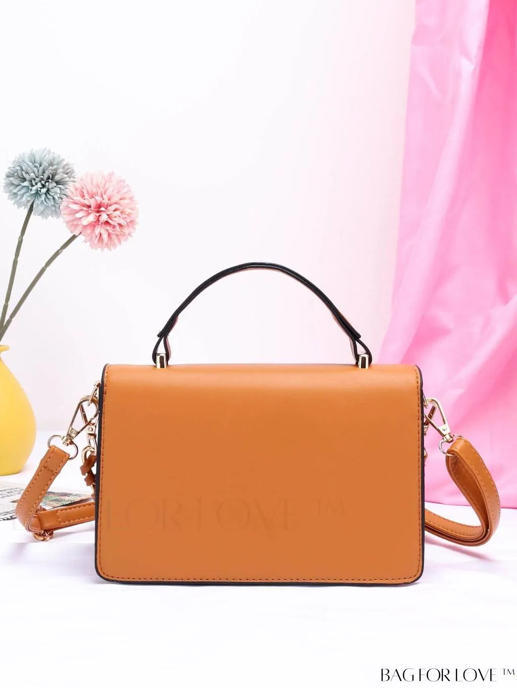 BagForLove - Compact Metallic Chain Flap Bag with Square Design