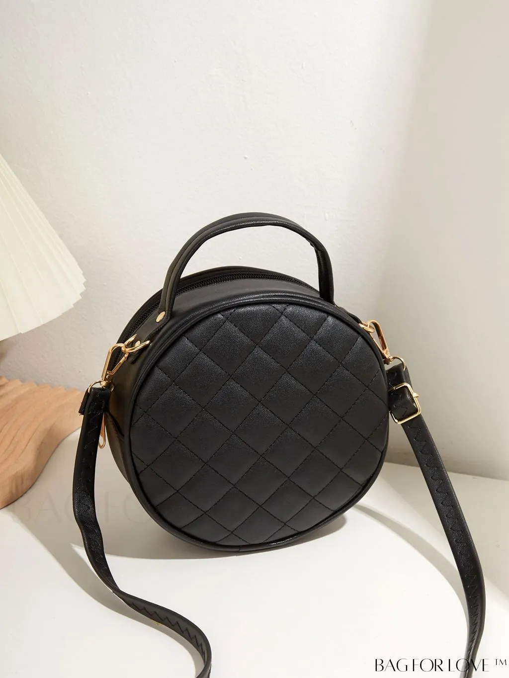 BagForLove - Compact Metallic Circle Bag with Decorative Satchel Design
