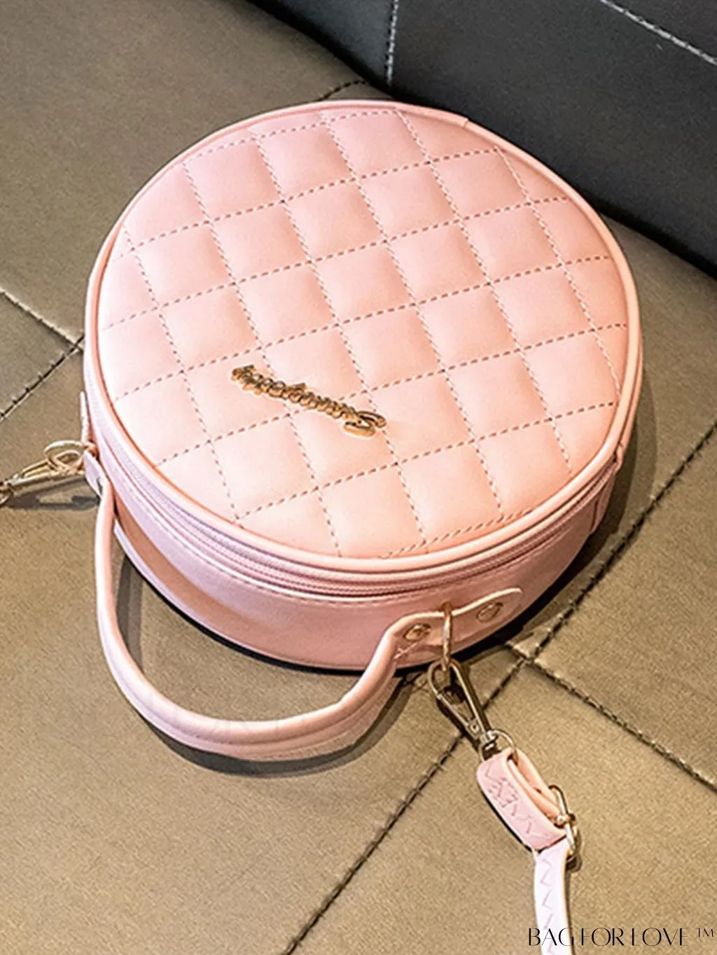 BagForLove - Compact Metallic Circle Bag with Decorative Satchel Design