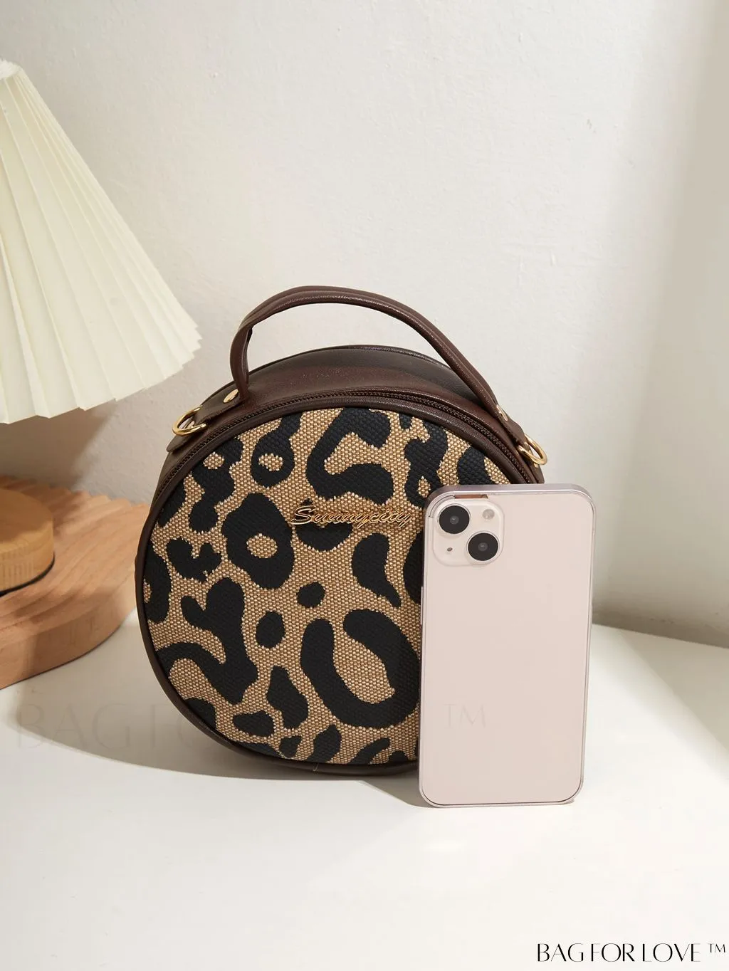 BagForLove - Compact Metallic Circle Bag with Decorative Satchel Design