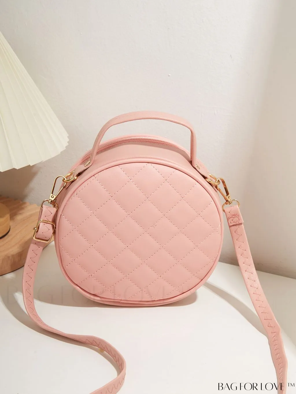 BagForLove - Compact Metallic Circle Bag with Decorative Satchel Design