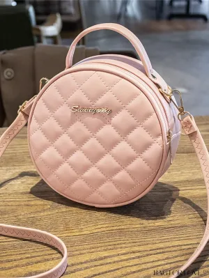 BagForLove - Compact Metallic Circle Bag with Decorative Satchel Design