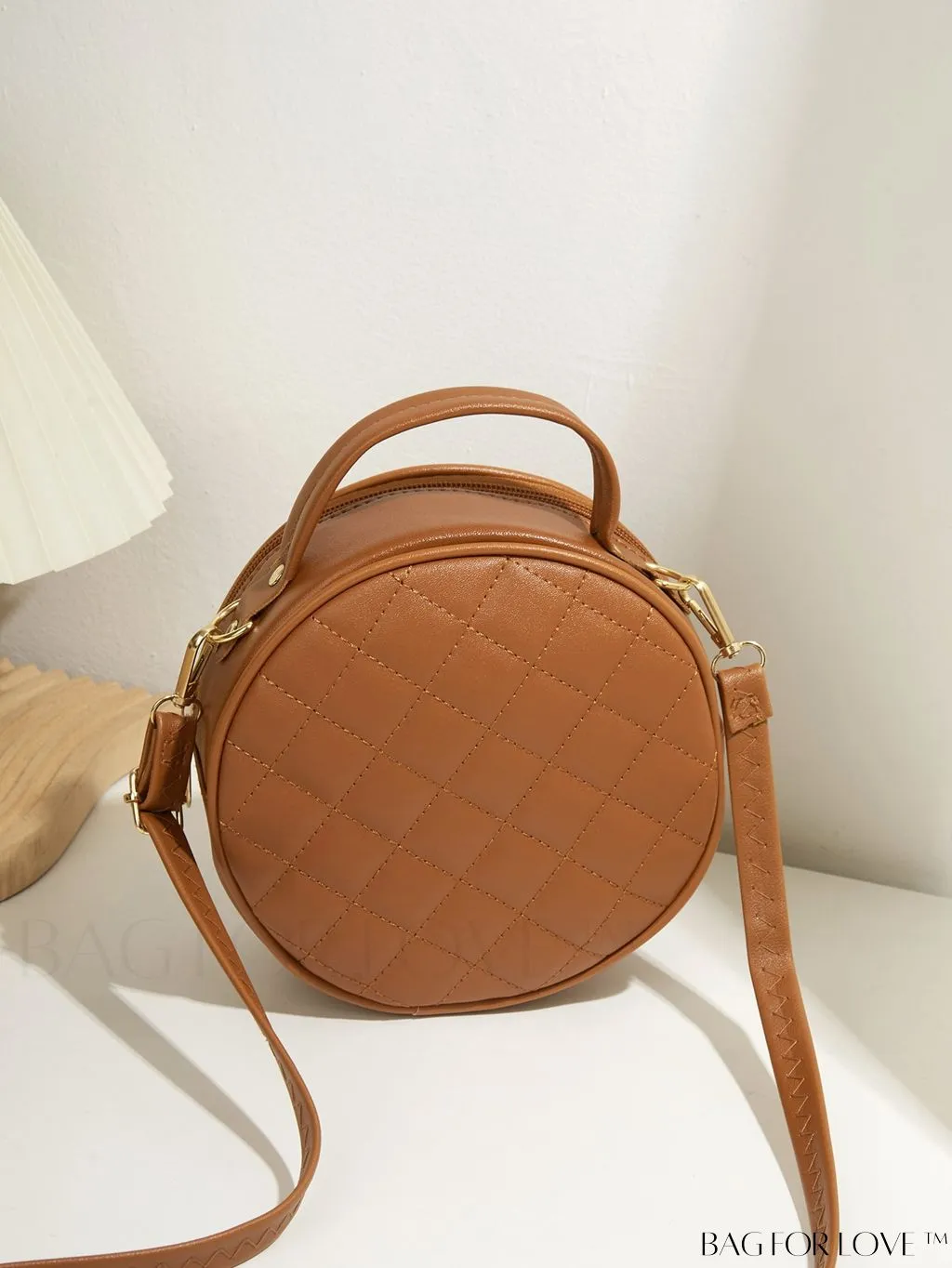 BagForLove - Compact Metallic Circle Bag with Decorative Satchel Design