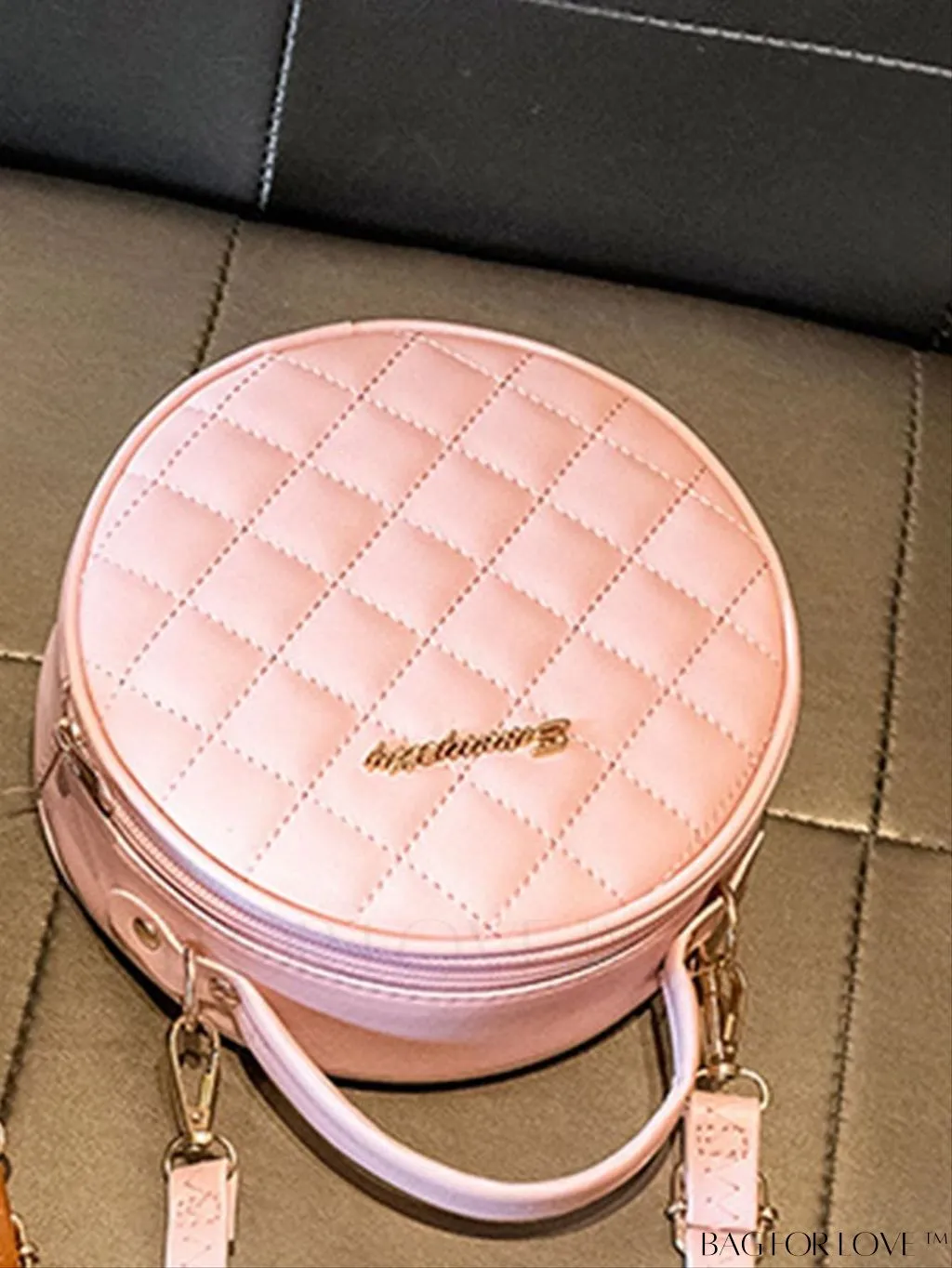 BagForLove - Compact Metallic Circle Bag with Decorative Satchel Design