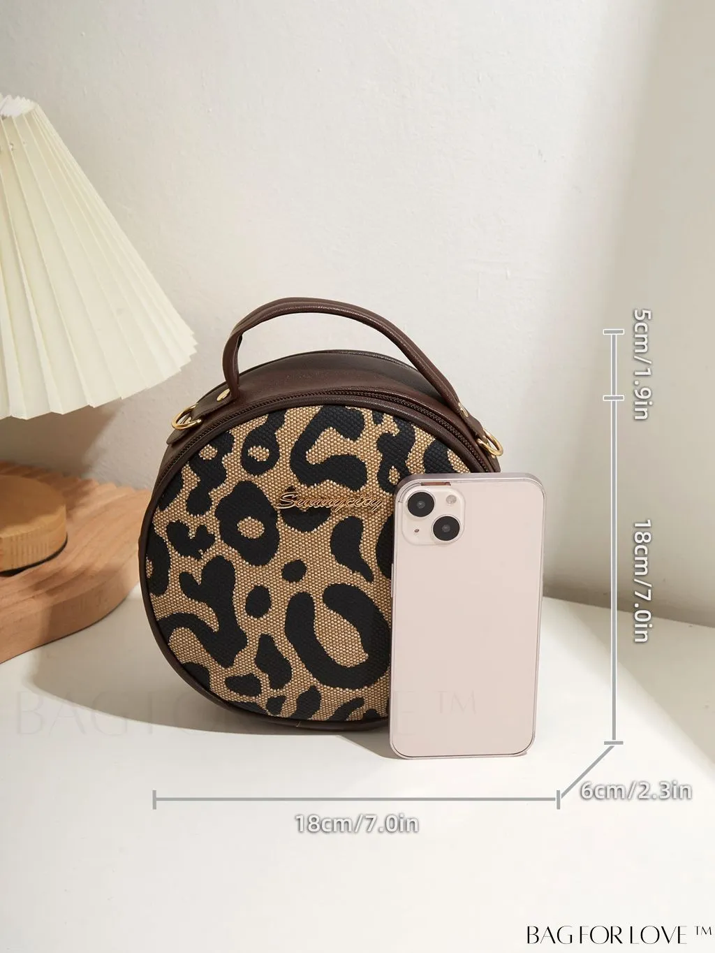 BagForLove - Compact Metallic Circle Bag with Decorative Satchel Design