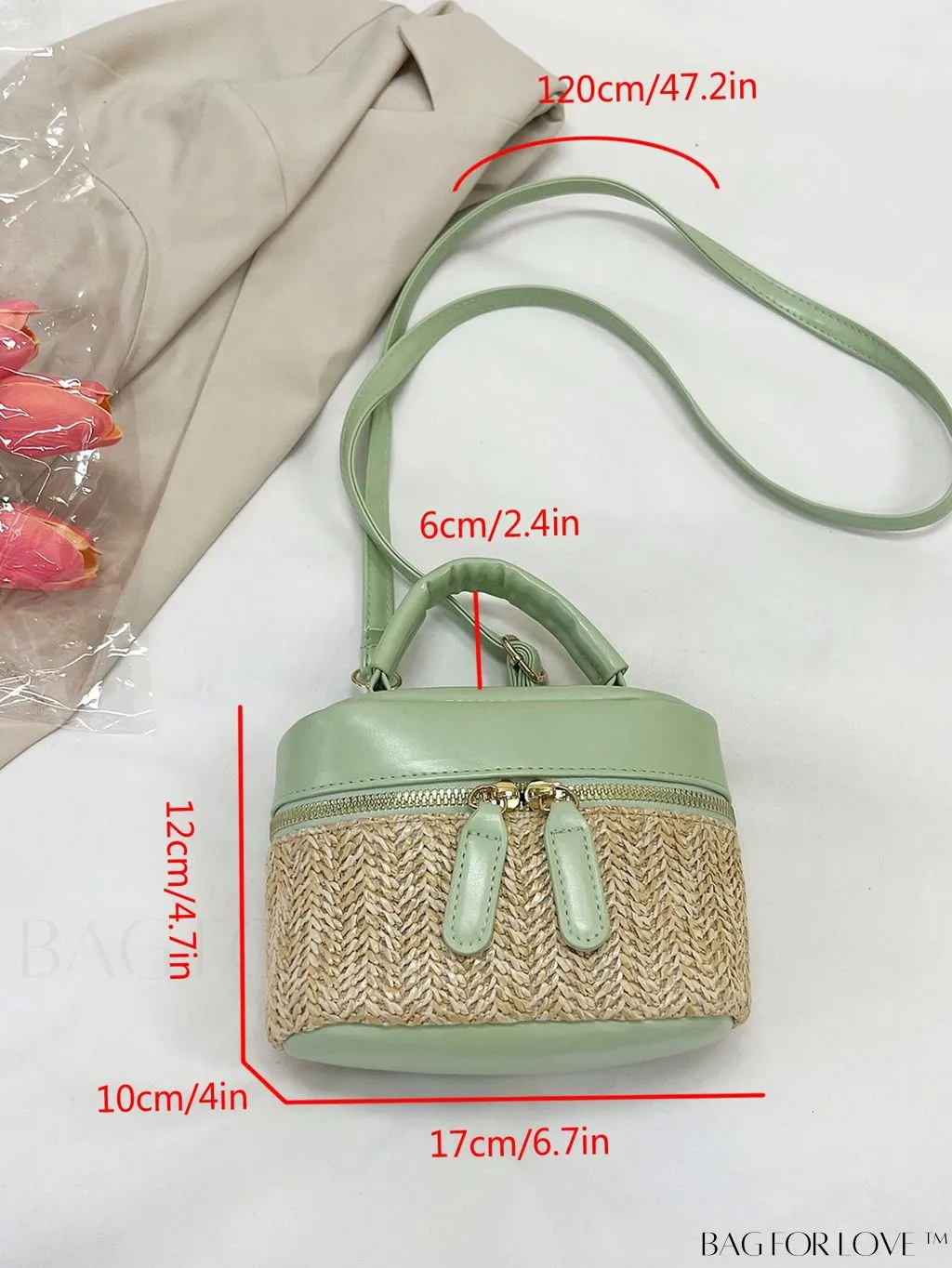 BagForLove - Compact Multicolored Straw Handbag