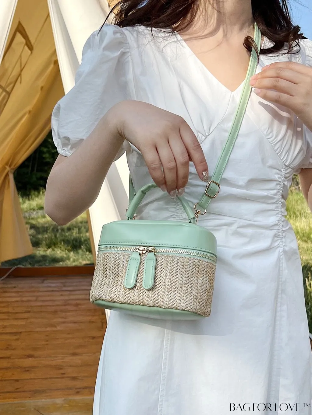 BagForLove - Compact Multicolored Straw Handbag