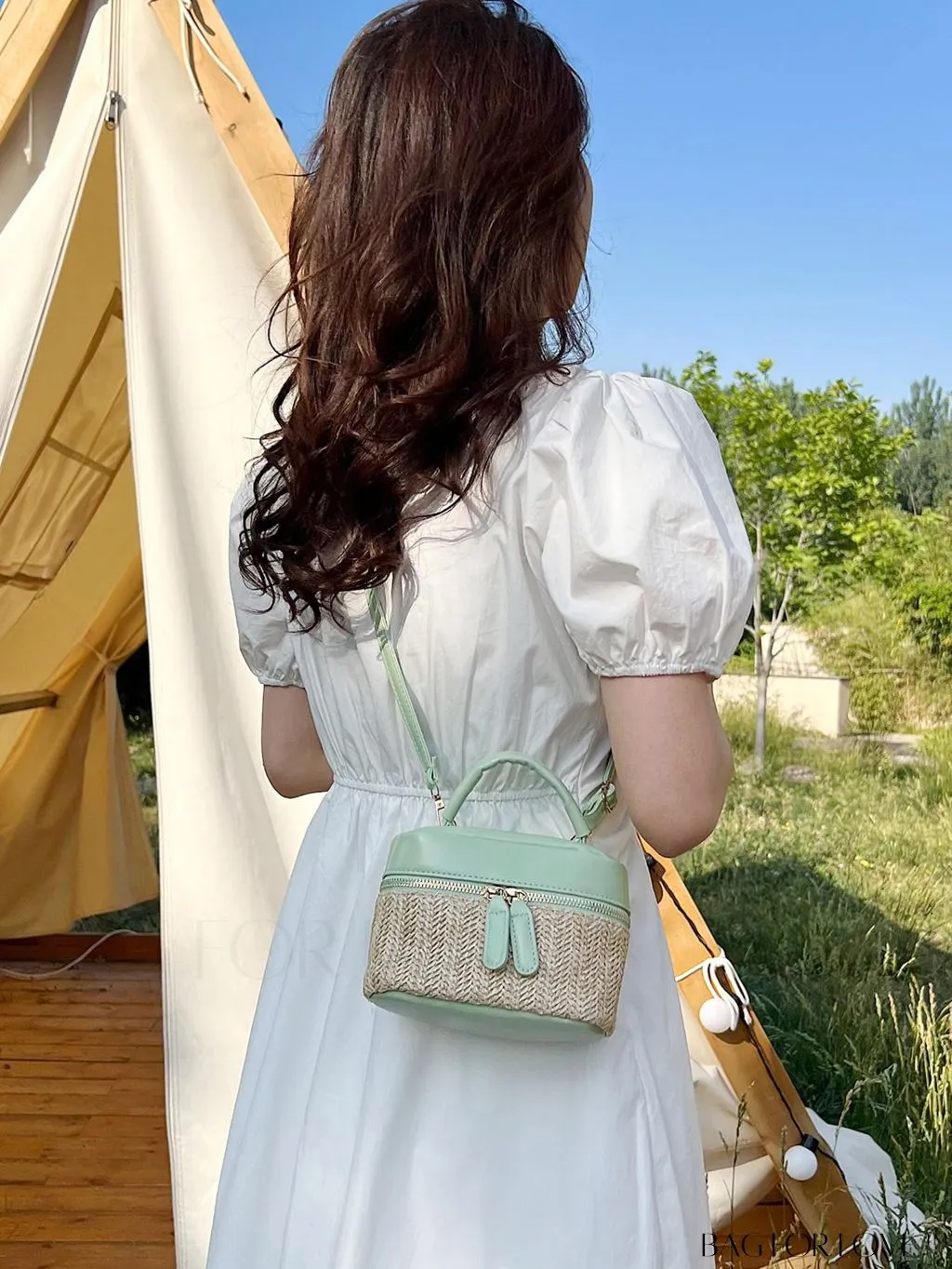 BagForLove - Compact Multicolored Straw Handbag