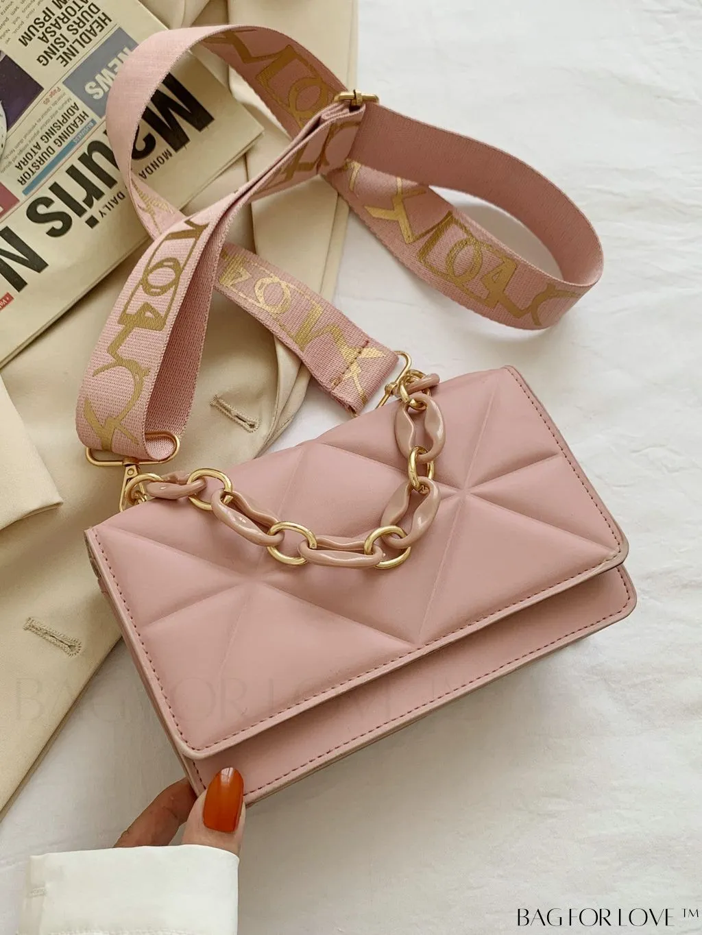 BagForLove - Compact Quilted Satchel: Elegant and Versatile