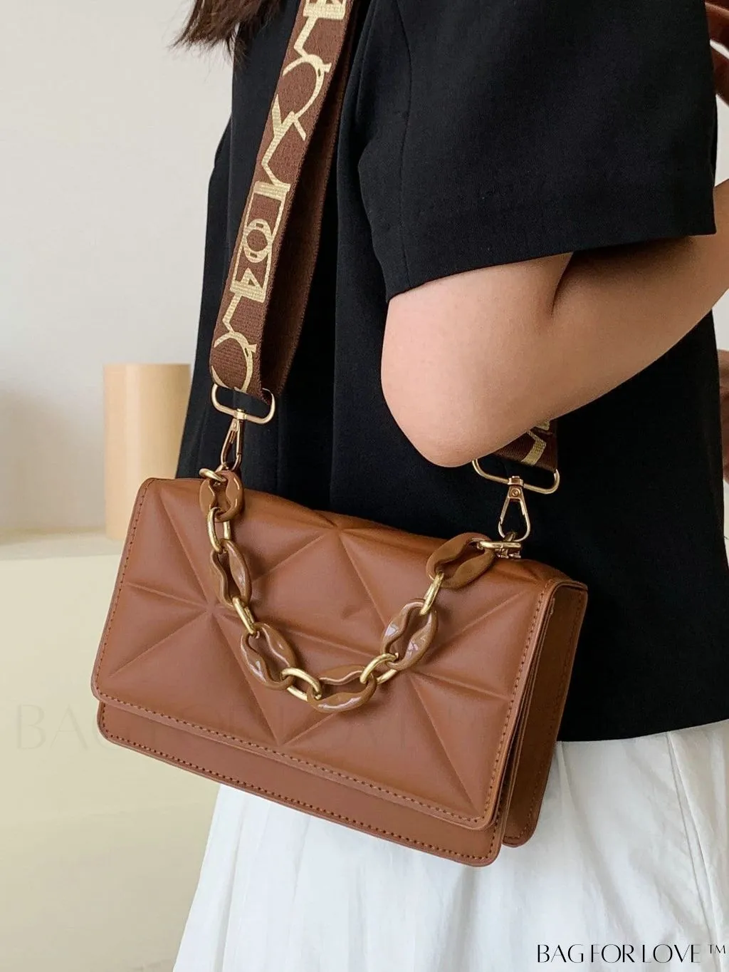 BagForLove - Compact Quilted Satchel: Elegant and Versatile