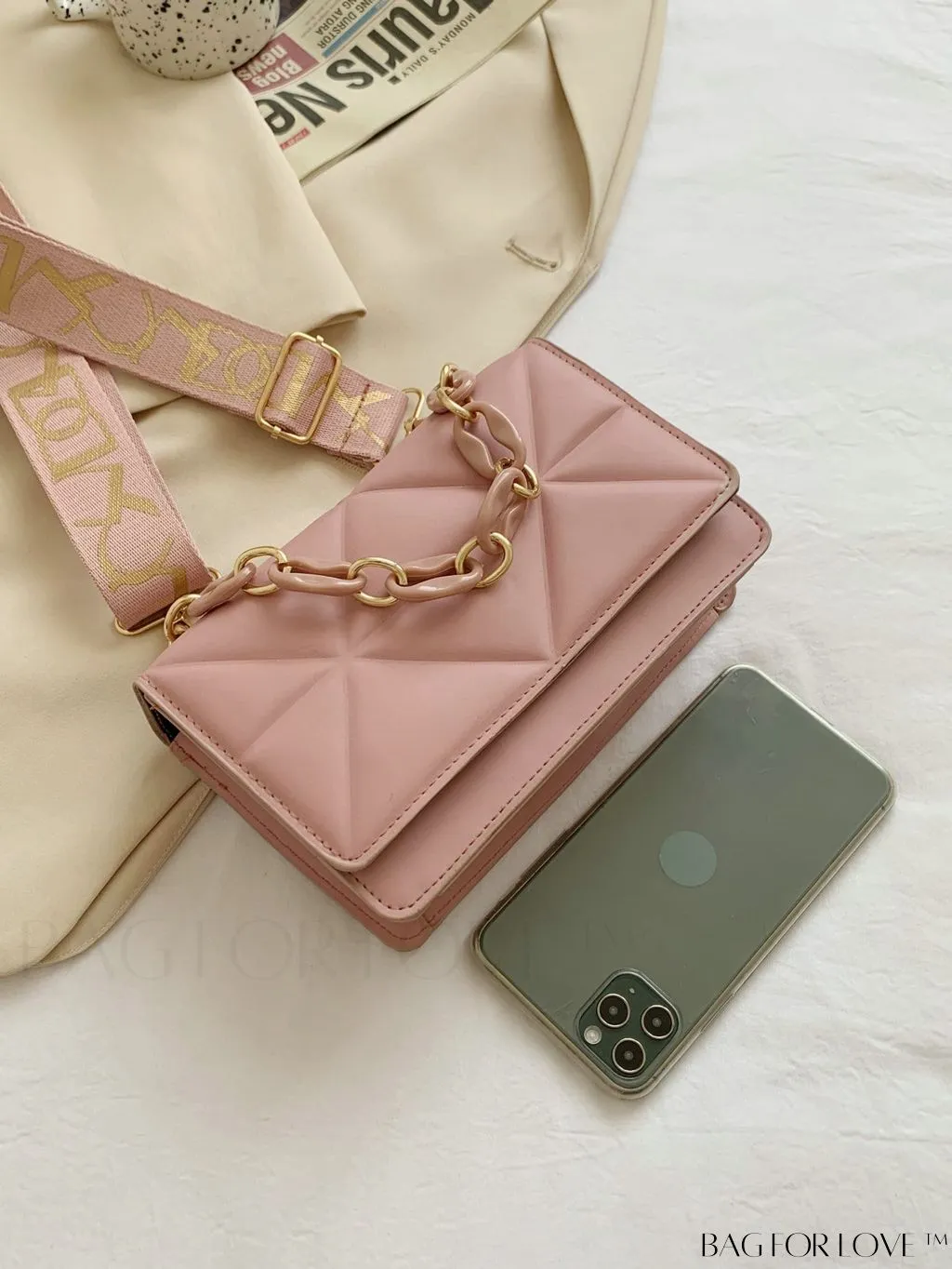 BagForLove - Compact Quilted Satchel: Elegant and Versatile