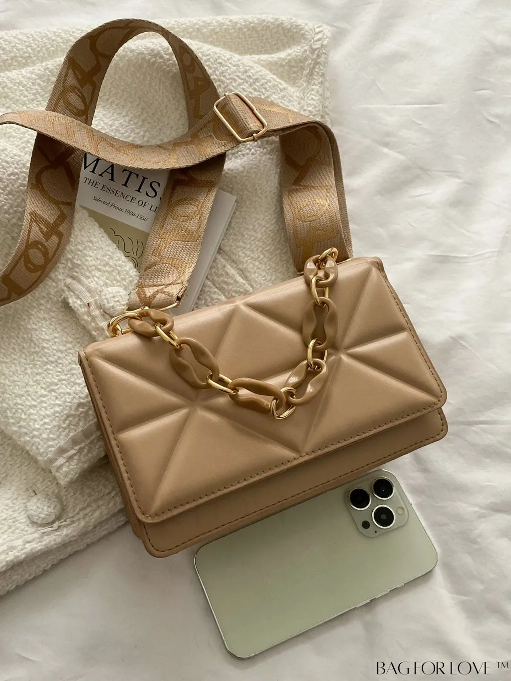 BagForLove - Compact Quilted Satchel: Elegant and Versatile