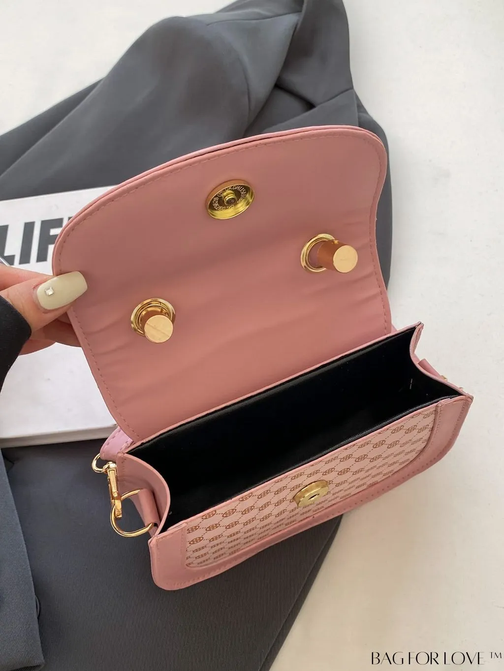 BagForLove - Compact Stylish Printed Handbag with Adjustable Shoulder Strap