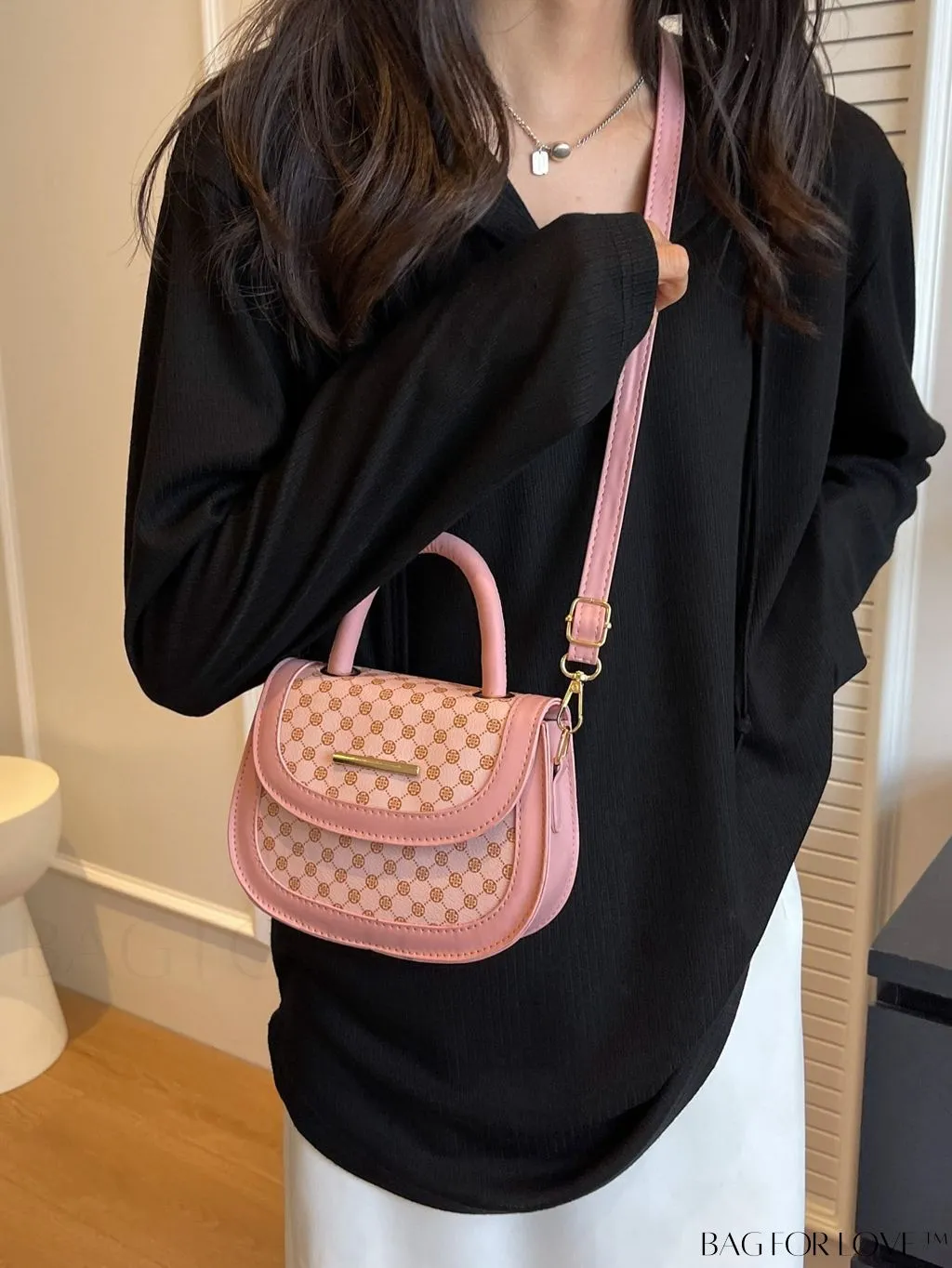 BagForLove - Compact Stylish Printed Handbag with Adjustable Shoulder Strap