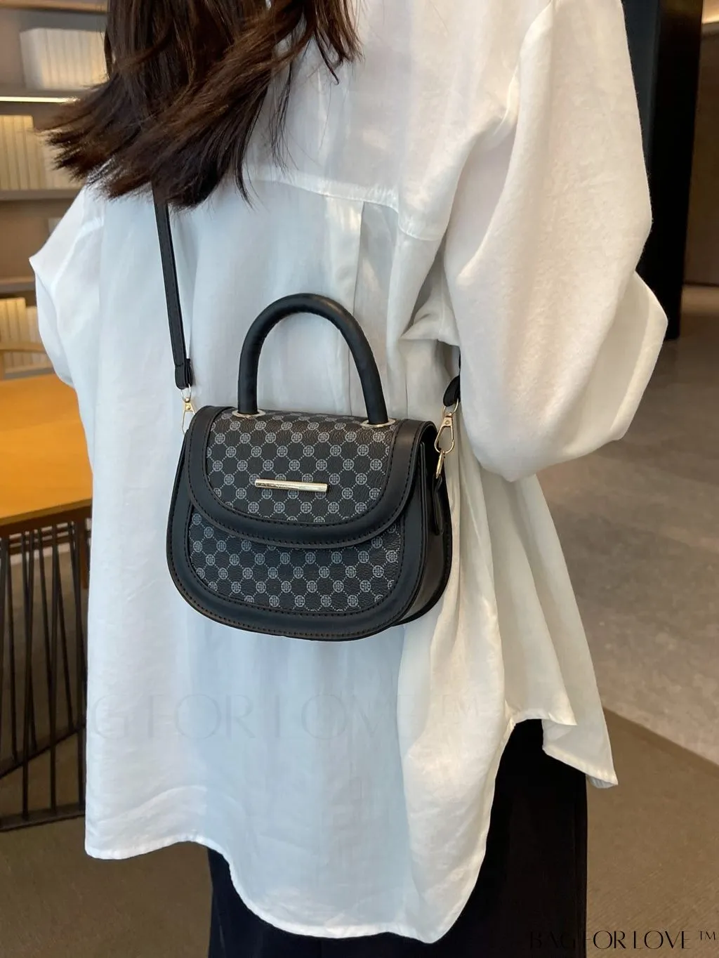 BagForLove - Compact Stylish Printed Handbag with Adjustable Shoulder Strap