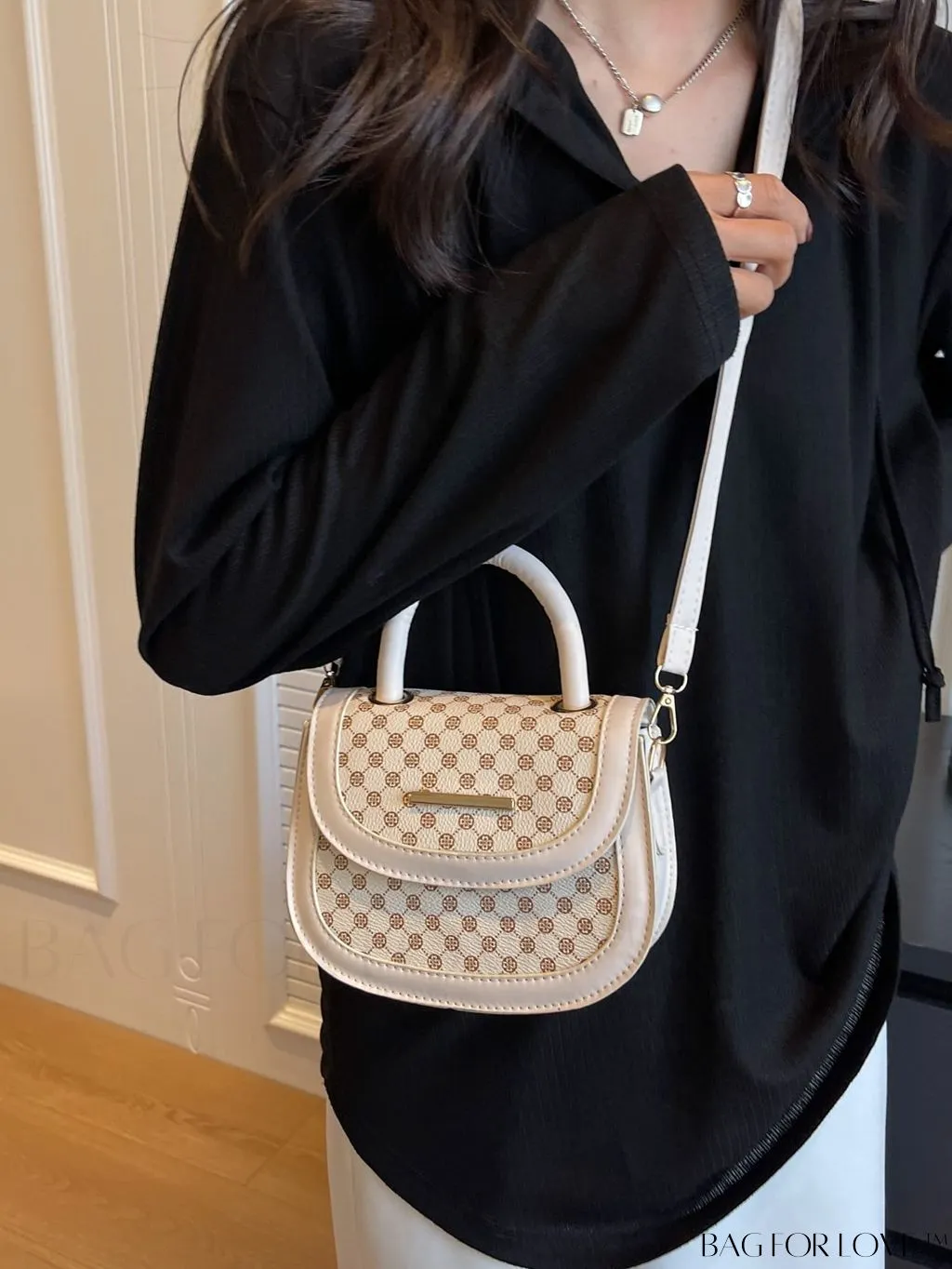 BagForLove - Compact Stylish Printed Handbag with Adjustable Shoulder Strap