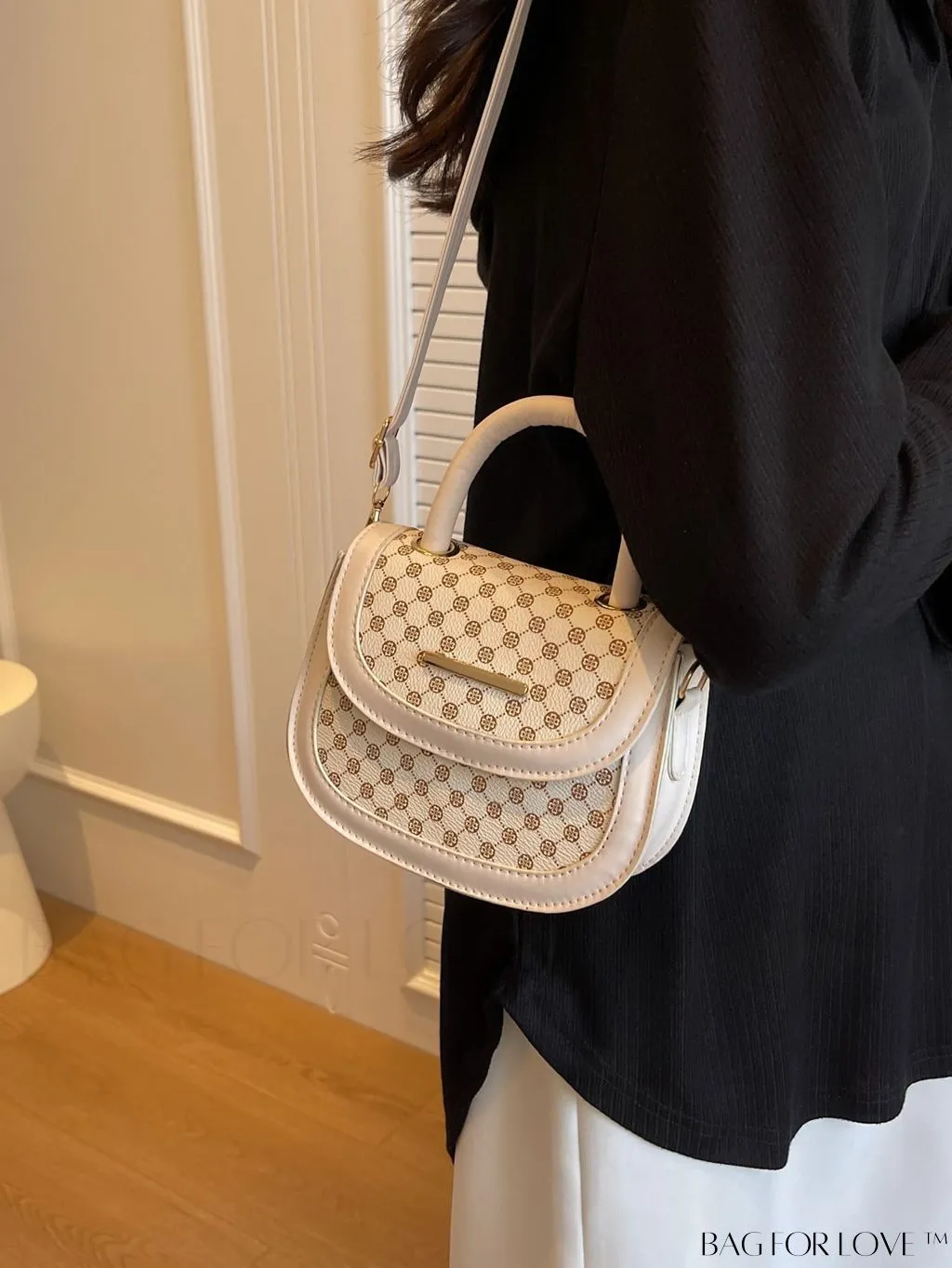 BagForLove - Compact Stylish Printed Handbag with Adjustable Shoulder Strap