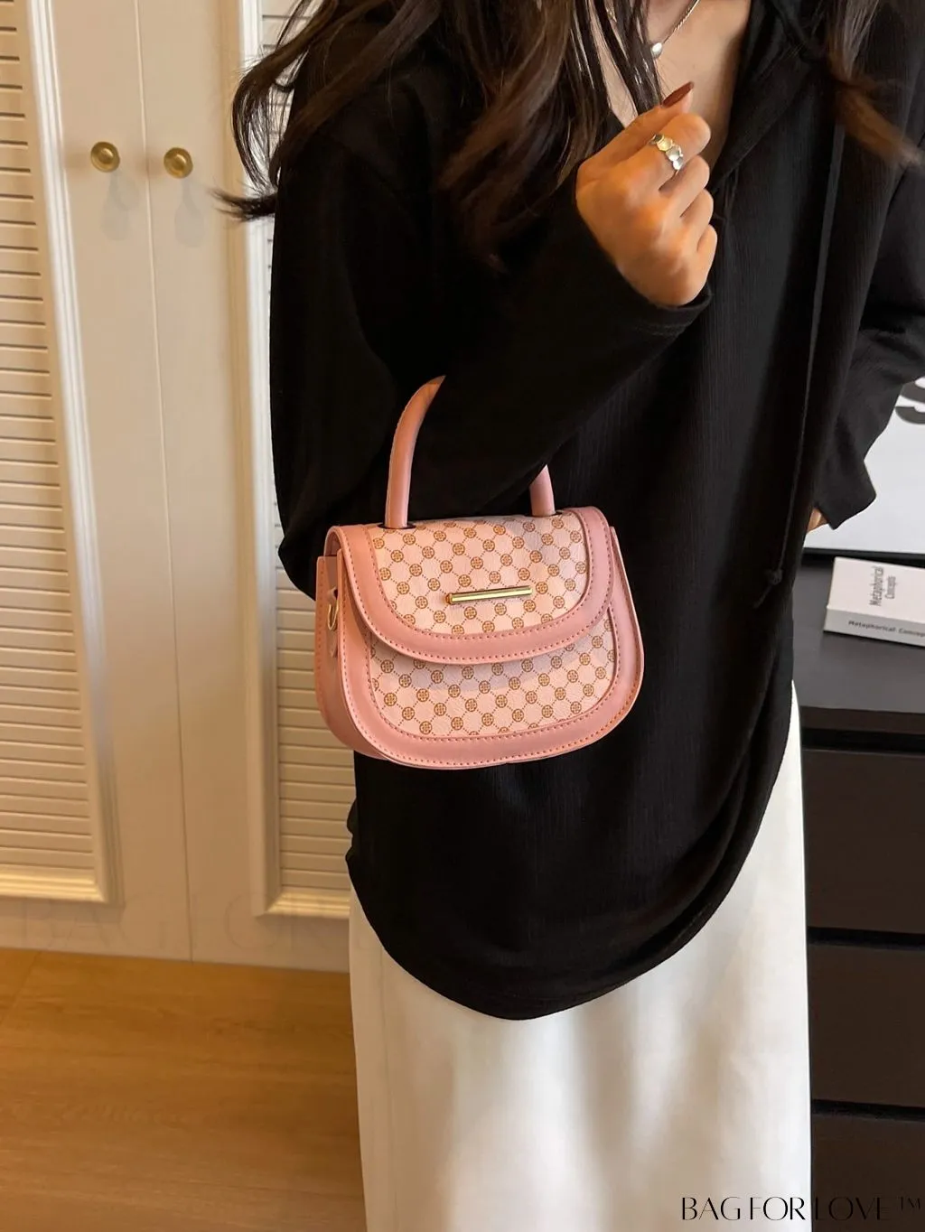 BagForLove - Compact Stylish Printed Handbag with Adjustable Shoulder Strap