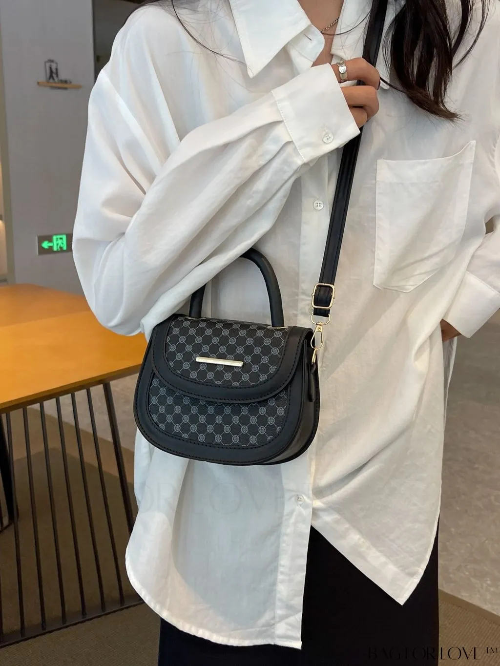 BagForLove - Compact Stylish Printed Handbag with Adjustable Shoulder Strap