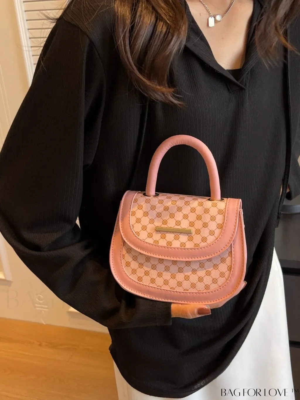 BagForLove - Compact Stylish Printed Handbag with Adjustable Shoulder Strap