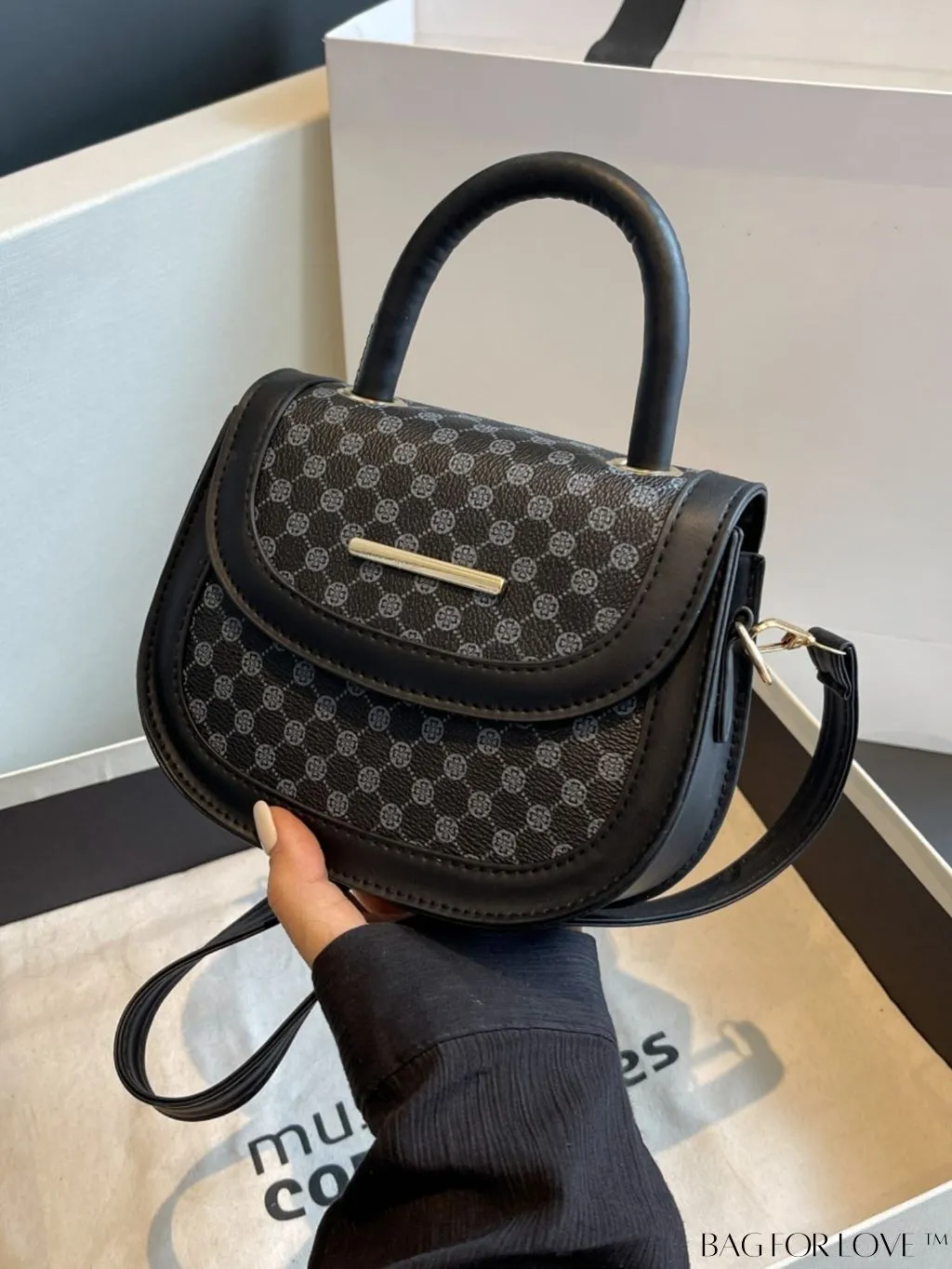 BagForLove - Compact Stylish Printed Handbag with Adjustable Shoulder Strap
