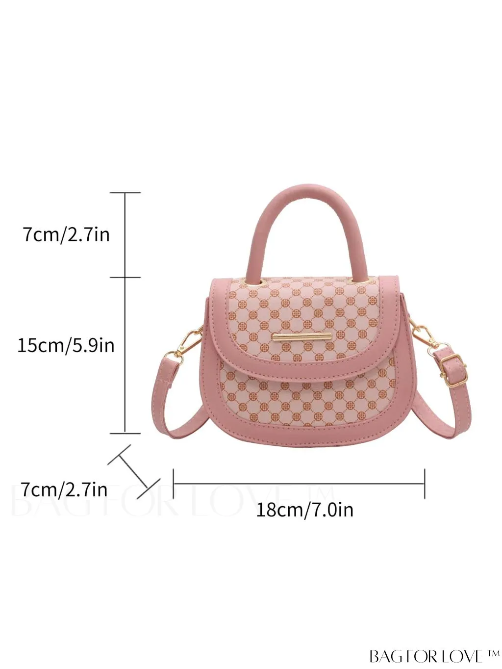 BagForLove - Compact Stylish Printed Handbag with Adjustable Shoulder Strap