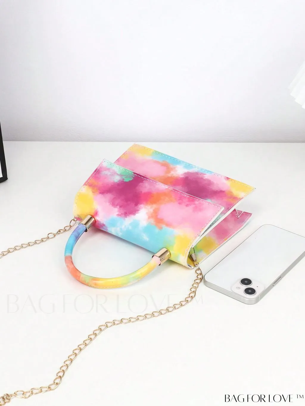 BagForLove - Compact Tie-Dye Chain Flap Bag