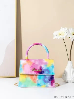 BagForLove - Compact Tie-Dye Chain Flap Bag