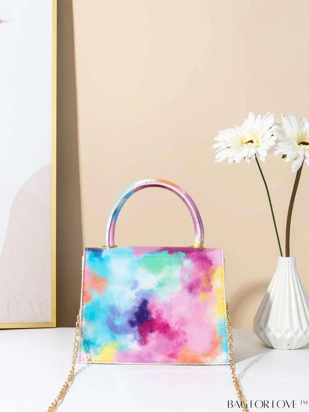 BagForLove - Compact Tie-Dye Chain Flap Bag
