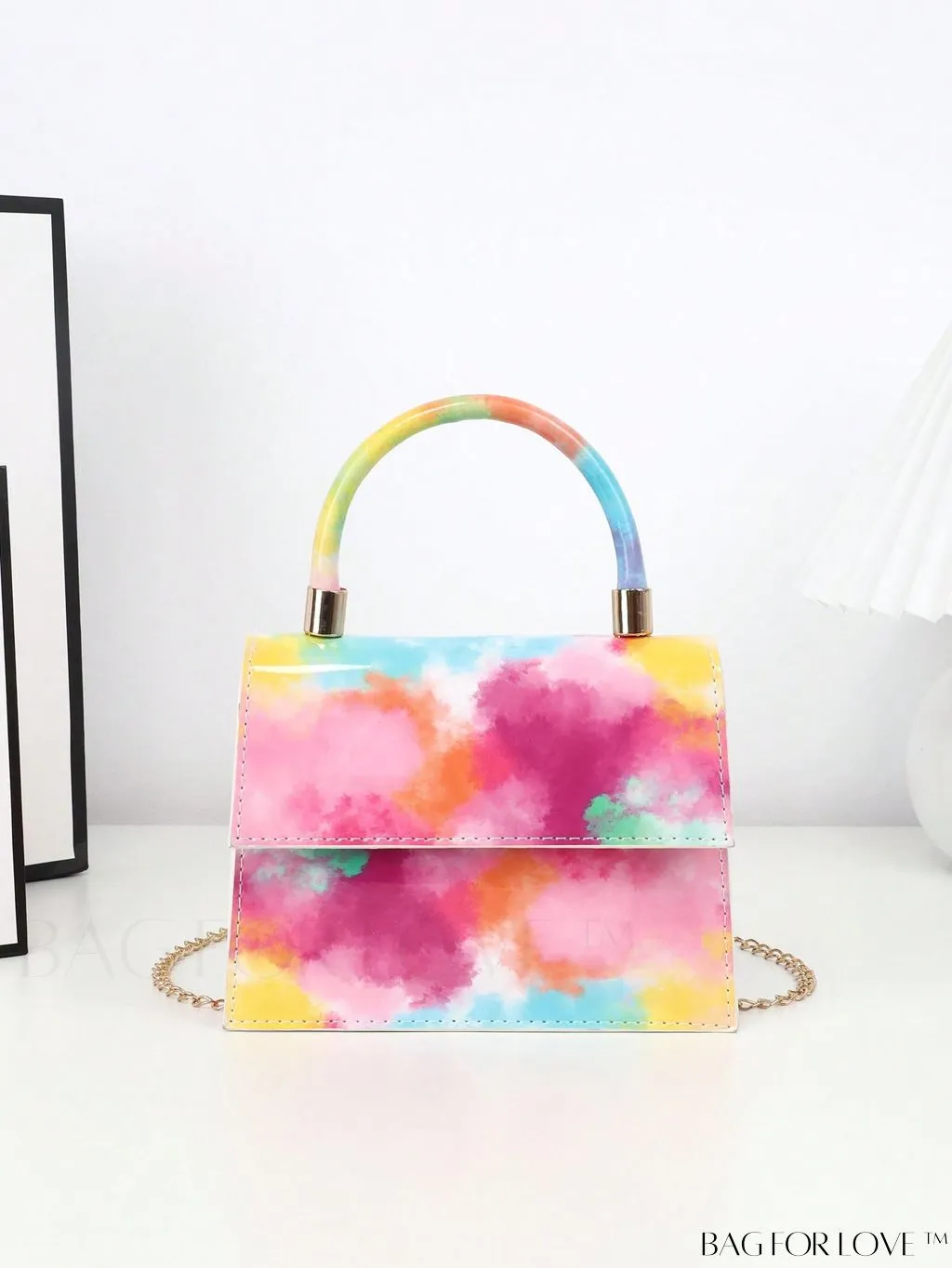 BagForLove - Compact Tie-Dye Chain Flap Bag
