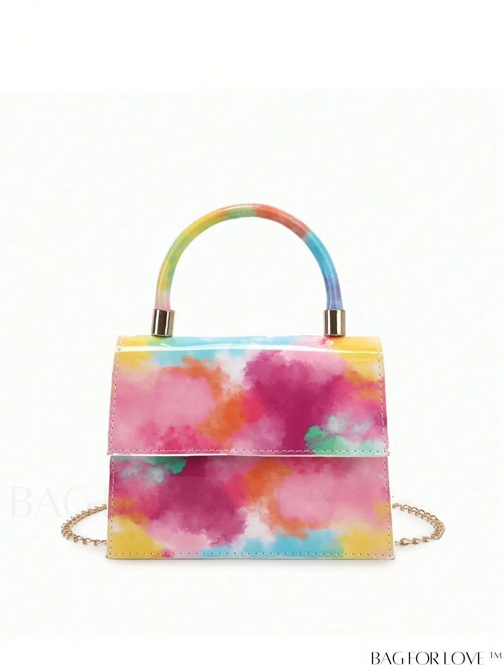 BagForLove - Compact Tie-Dye Chain Flap Bag