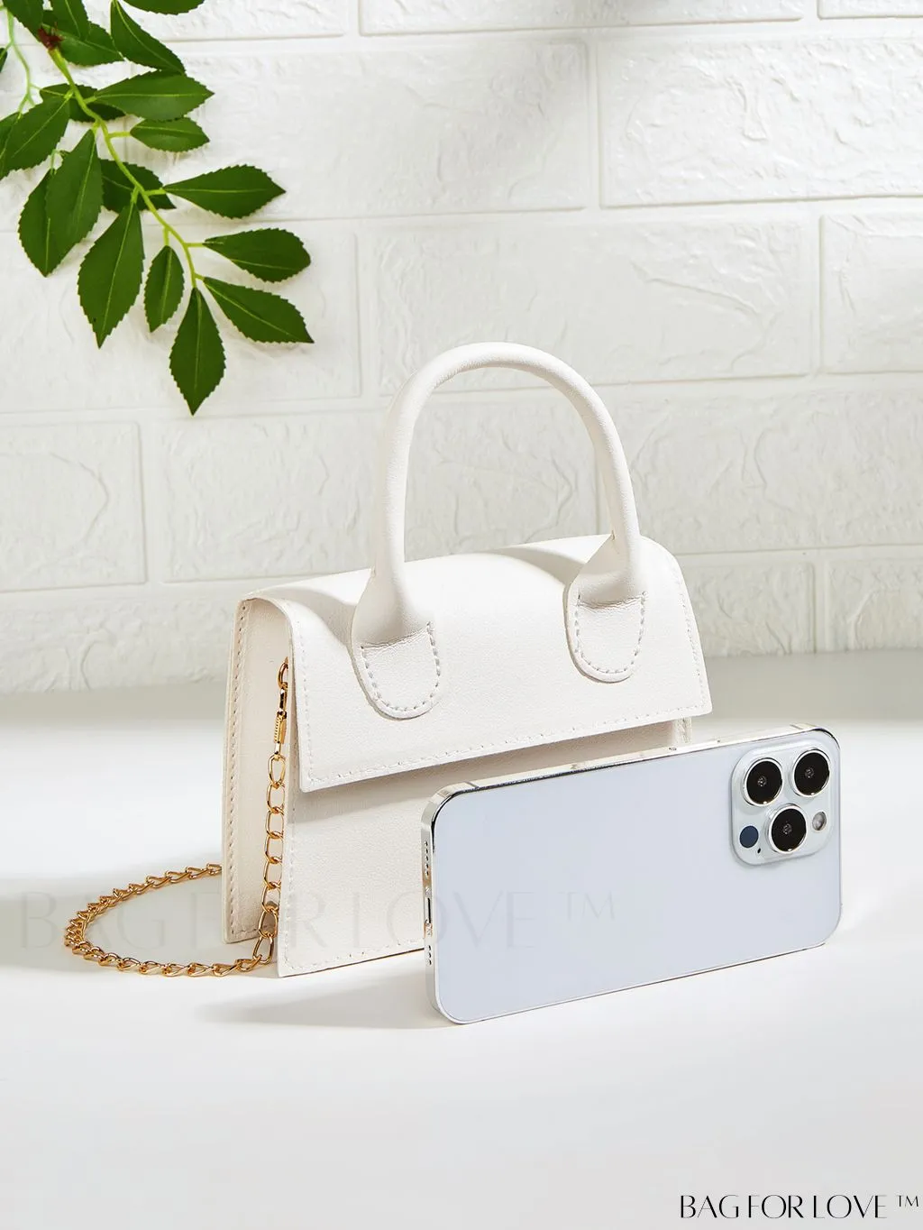 BagForLove - Funky Neon Pink Mini Square Bag with Chain Flap - PU Leather