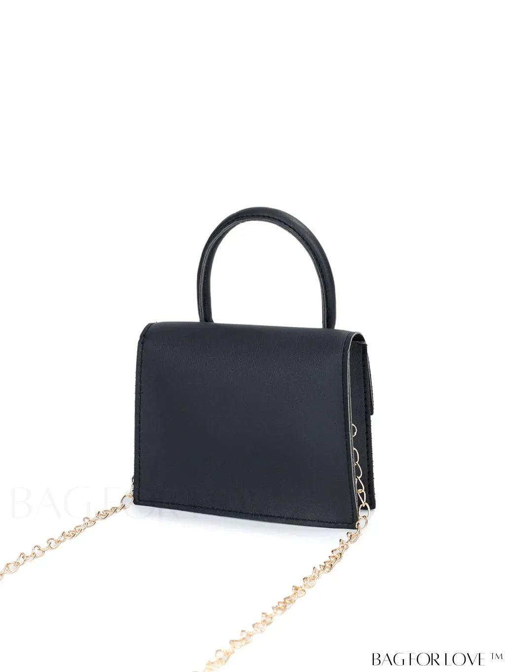 BagForLove - Funky Neon Pink Mini Square Bag with Chain Flap - PU Leather