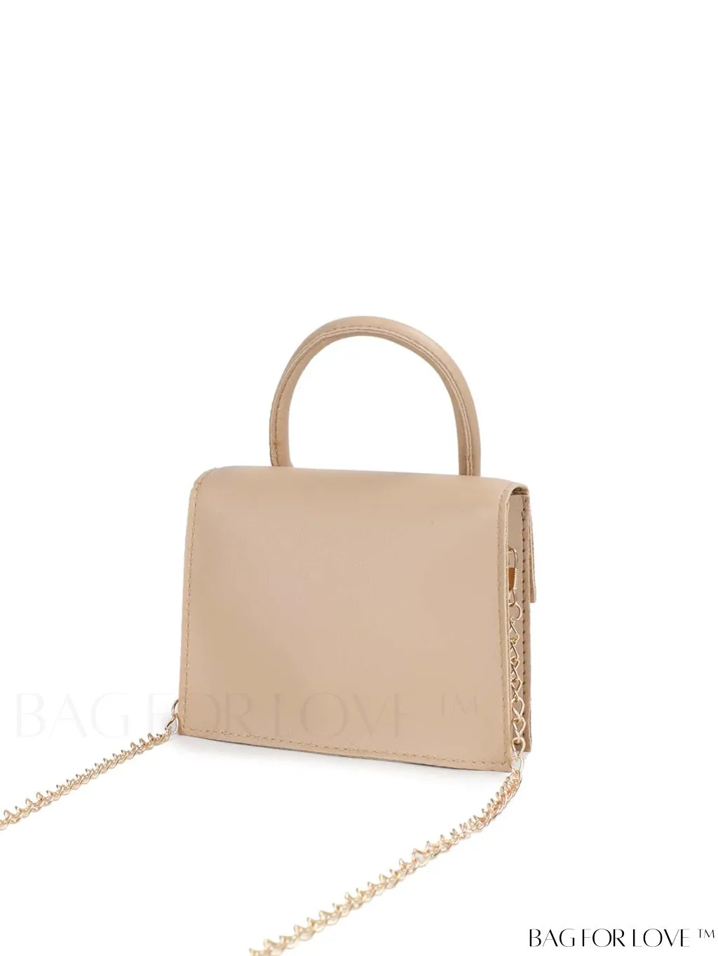 BagForLove - Funky Neon Pink Mini Square Bag with Chain Flap - PU Leather