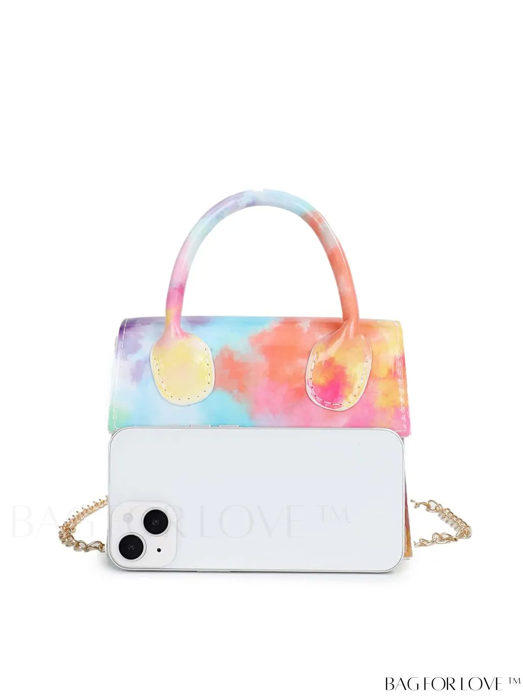 BagForLove - Funky Neon Pink Mini Square Bag with Chain Flap - PU Leather