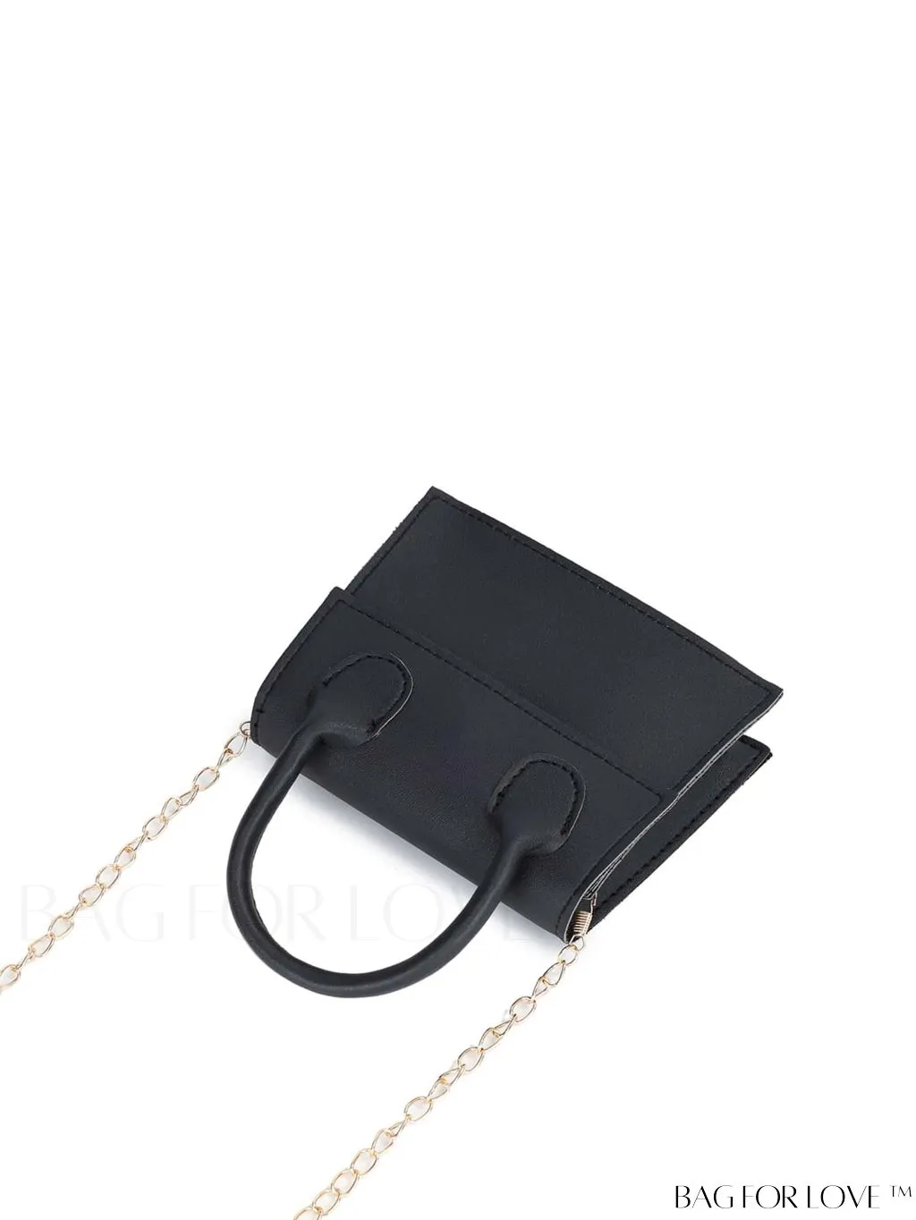 BagForLove - Funky Neon Pink Mini Square Bag with Chain Flap - PU Leather