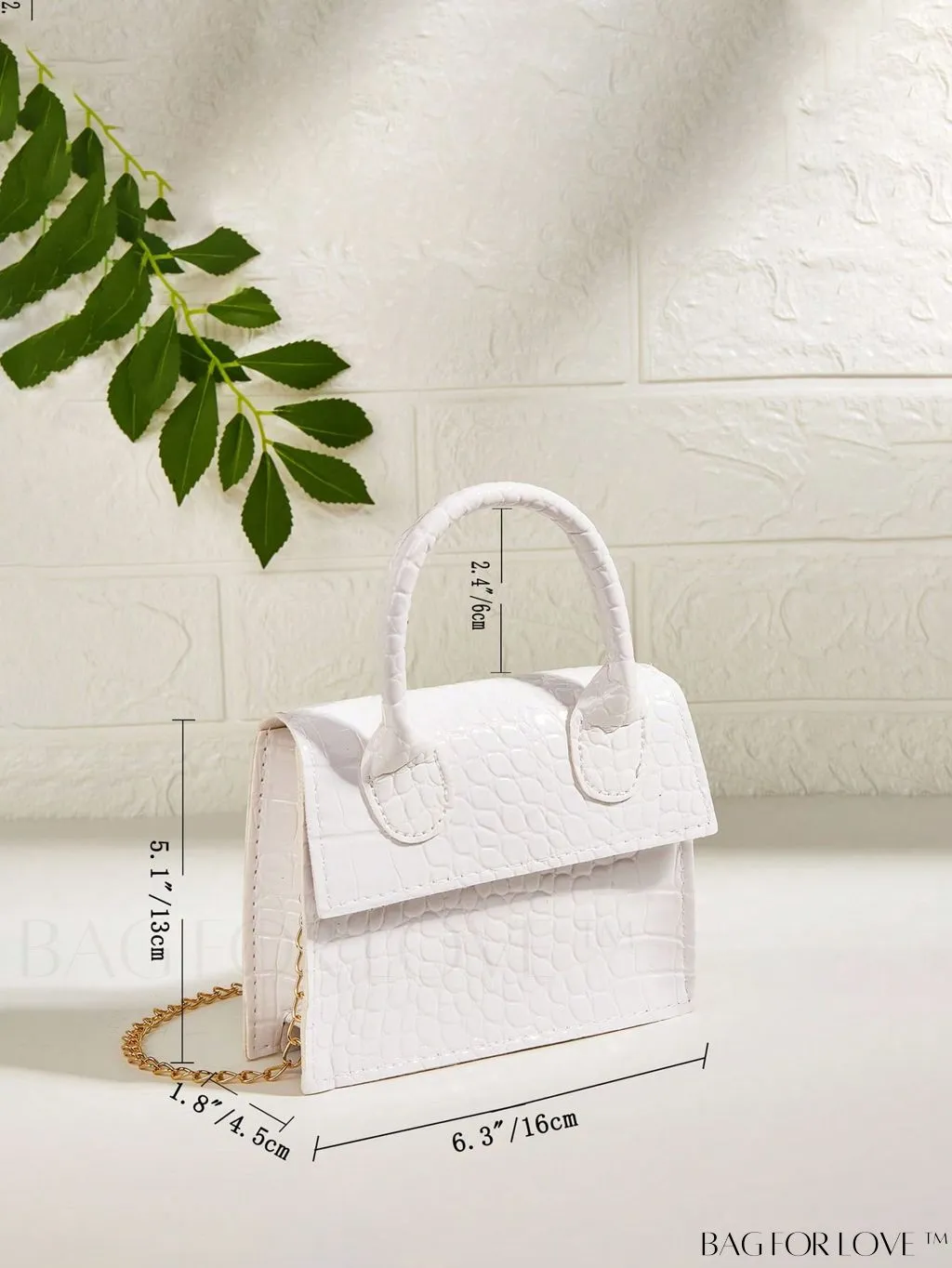 BagForLove - Funky Neon Pink Mini Square Bag with Chain Flap - PU Leather