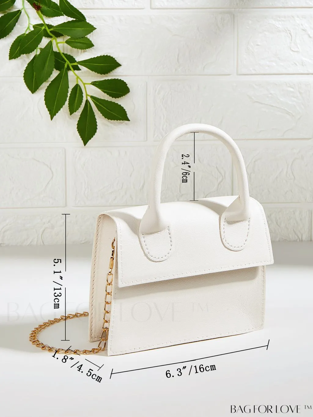 BagForLove - Funky Neon Pink Mini Square Bag with Chain Flap - PU Leather