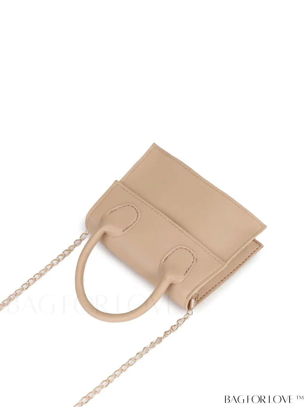BagForLove - Funky Neon Pink Mini Square Bag with Chain Flap - PU Leather