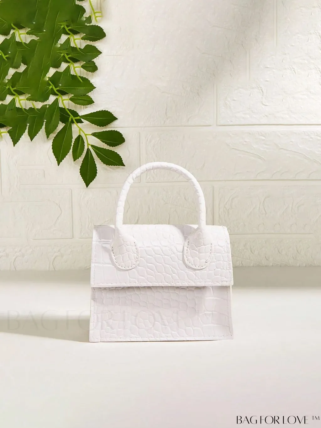 BagForLove - Funky Neon Pink Mini Square Bag with Chain Flap - PU Leather