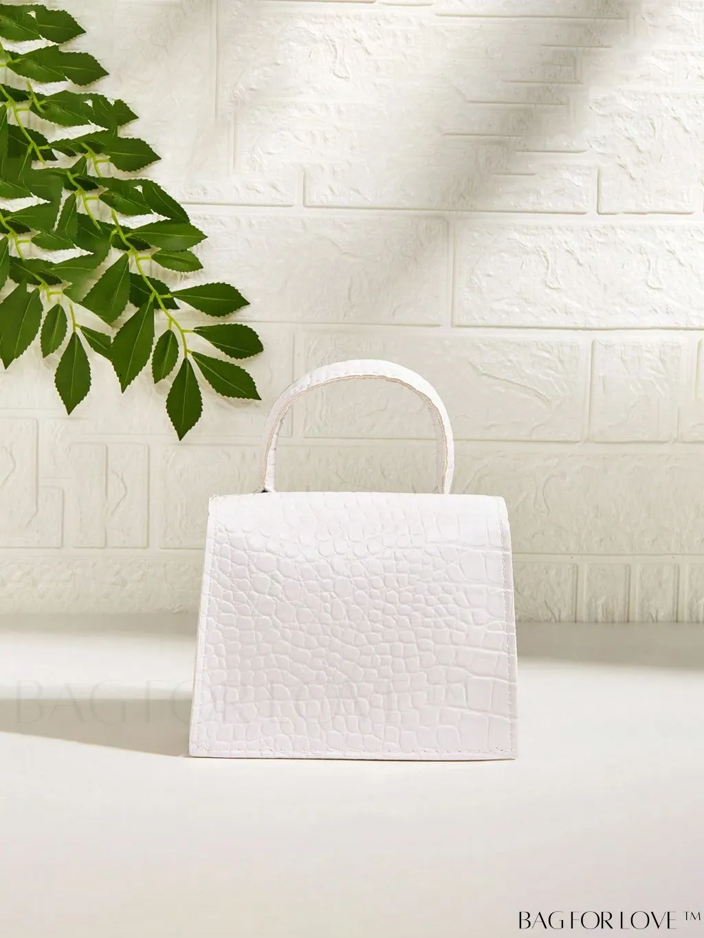 BagForLove - Funky Neon Pink Mini Square Bag with Chain Flap - PU Leather