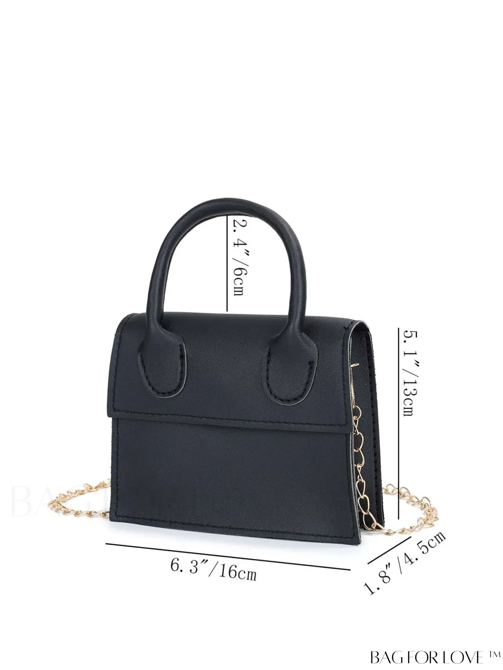 BagForLove - Funky Neon Pink Mini Square Bag with Chain Flap - PU Leather