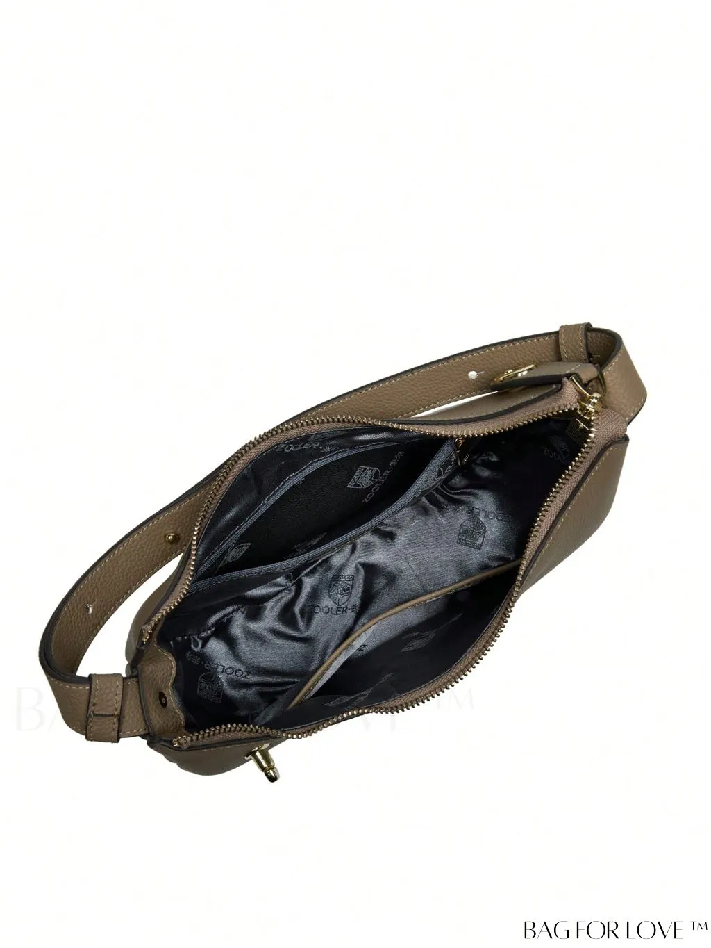 BagForLove - Genuine Leather Litchi Embossed Hobo Bag - Sophisticated and Stylish