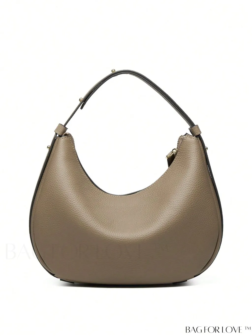 BagForLove - Genuine Leather Litchi Embossed Hobo Bag - Sophisticated and Stylish