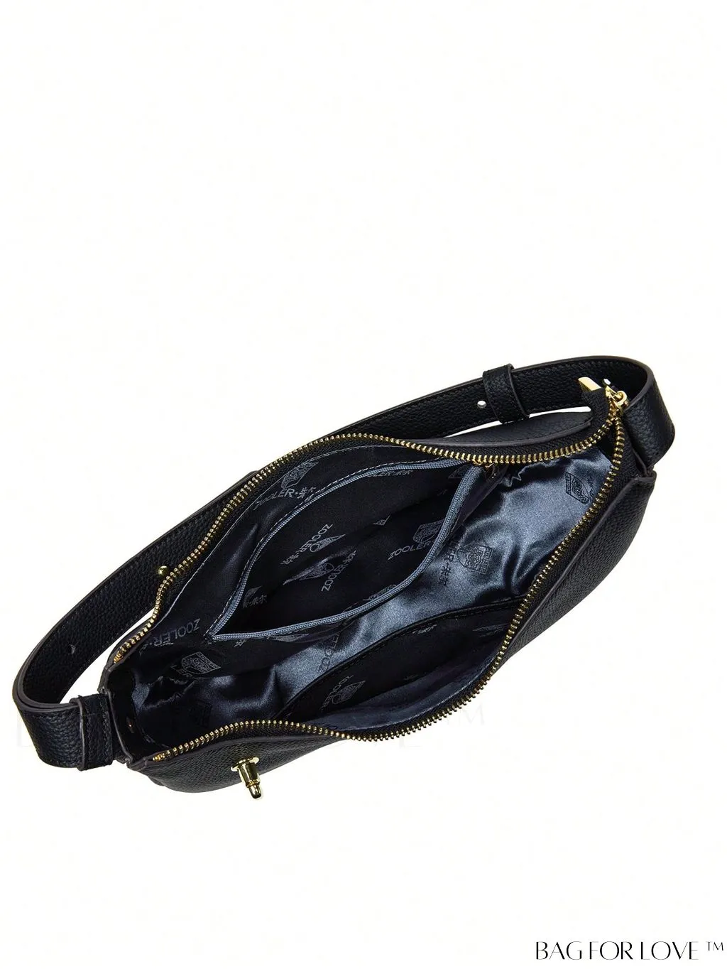 BagForLove - Genuine Leather Litchi Embossed Hobo Bag - Sophisticated and Stylish