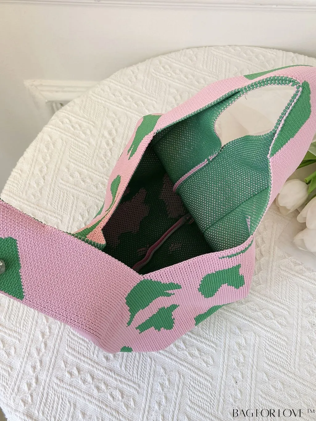 BagForLove - Letter Patterned Knit Casual Tote Bag - Latest Addition